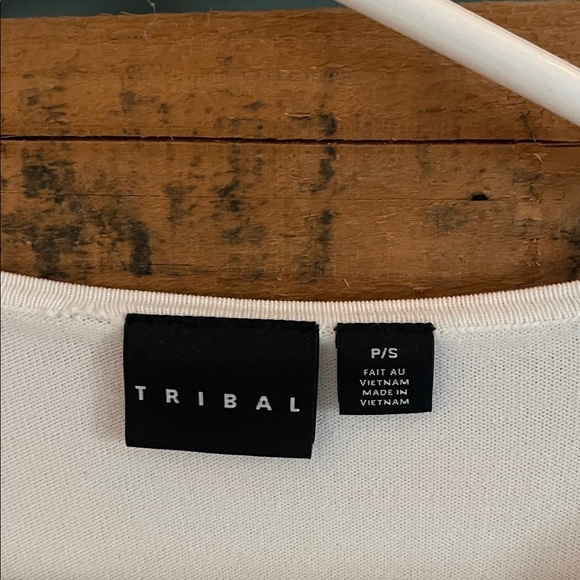 Tribal White Ruffled Sweater - Picture 2 of 4